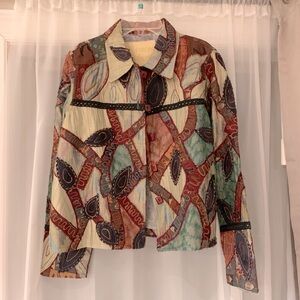 Sharon Anthony Vintage Silk Statement Jacket